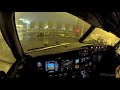 4K ILS Cat II  - Boeing 737 night landing in dense winter fog