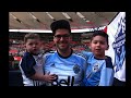 Proud father taking his sons to the Whitecaps game.