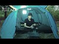 Solo camping in heavy rain and thunderstorm bad weather | Camp & Cook | Night 5 | Outdoor ASMR