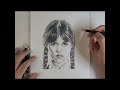 How to draw WEDNESDAY ADDAMS  using just pencil | realistic drawing | Netflix Wednesday