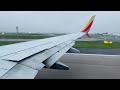 Southwest Airlines Boeing 737-8H4(Split-Scimitars) [N8653A] Rainy Takeoff Charlotte CLT