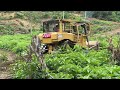 It's amazing! CAT D6R Big Bulldozer Building Road Already Aged