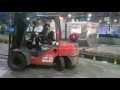 Learning to drive a forklift.