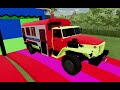 TRANSPORTING CARS, MILITARY VEHICLES, POLICE CARS MONSTER TRUCK OF COLORS! WITH TRUCKS!-FS 22 EPS.31