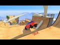 GTA V MEGA RAMP COLORFUL CAR WITH SPIDERMAN NEW STUNT MAP CHALLENGE EP-3