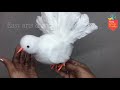 How to Make Pigeon bird with Cotton Craft🕊Dove Bird Craft |Waste material craft |Old Newspaper Craft