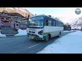 Bus journey to the snowy Jispa Village | HRTC - Keylong to Darcha | Himbus