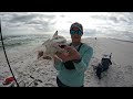 GIRL didn’t expect this much ACTION while SURF FISHING on Florida beach!