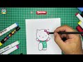 How to Draw Hello Kitty Easily | Sanrio | pose #3