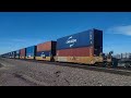 WB BNSF Port Stack Train At Daggett Ca! #bigbossrailfanner