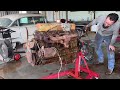 Old to new inline 6 engine swap! 1948 Chevy gets  a rebuilt motor!