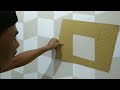 EASY TRICK TO PAINT WALLS WITH SPRAY PAINT || DESIGN ON WALL PAINTING || DECORATION