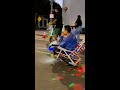 one wheel with chair and lights