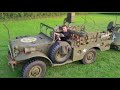 ww2 Dodge wc 51 & Willys jeep MB with both a quadmount / maxson m55 behind it