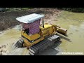 Perfectly Strong KOMATSU Dozer D31P Open Forest Cutting & Pushing Soil Making Village New Road