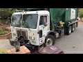 Green waste trash truck