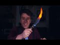 I made a TRUE FLAMING KNIFE ( Metal 3D Printed )