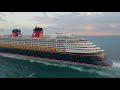 DISNEY Magic Cruise Ship | Sunset Departure - 4k