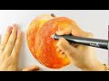 Draw this Peach Fruit Using Colored pencils | Tutorial for BEGINNERS