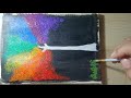 The Easiest way to Paint a Rainbow tree / acrylic painting for beginners