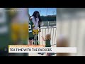 Packers hold impromptu tea party for young fan