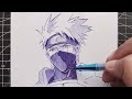 How To Draw Kakashi Hatake Step By Step - [Naruto : Shippuden]