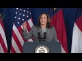 Vice President Kamala Harris speaks at Greensboro rally