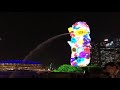 Merlion light show in Singapore