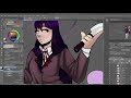 Ddlc+ speed paint+commentary!