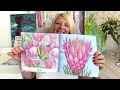 How to Color Botanical Art | Coloring Club | Protea Flower Design | For beginners