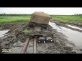 Dangerous Extreme Off Road Vehicles Driving Skills Operator Truck Stuck in Mud & Cross The River
