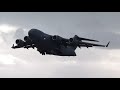 Boeing C 17A Globemaster III (ZZ176) Lands, Reverses & Takes Off at Guernsey Airport 5/3/21