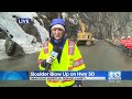 Caltrans Blows Up Boulder That Was Blocking Highway 50