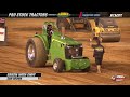 Pro Pulling League 2023: Pro Stock Tractors pulling at the Vanderburgh County Fair in Evansville IN