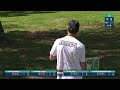 2024 College Disc Golf National Championships | DI Singles R1F9 | Farrell, Young, York, Borengasser