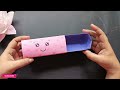 Diy paper pencil box|How to make paper pencil box at home|No glue pencil box No glue paper craft