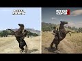 RDR 1(PS4) vs RDR 2 - Comparison of Physics and Actions!