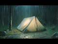 Deep Sleep Instantly On Rainy Night | Heavy Rainfall On Tent & Loud Thunder Sounds | Nature Sounds