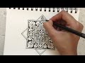 3D Square Floral Mandala Drawing | Easy and Step by Step Mandala Art