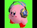 Kirby but he's listening to Mii Plaza
