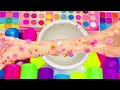 🌈RAINBOW Slime🌈Satisfying video of how to make fidget slime and glitter and combine random things#6🫧