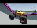 Monster Jam INSANE Racing, Freestyle and High Speed Jumps #39 | BeamNG Drive | Grave Digger