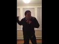 Man bangs his elbow doing Carlton Dance