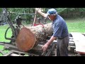 Sawing a big Cherry log on a little Frick sawmill # 1509 bigger one coming