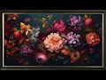 TV ART SCREENSAVER 2023 - Framed, Oil Painted Floral Vintage Art - 4k