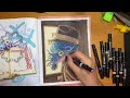 Cthulhu Coloring Book / Alcohol Marker Timelapse