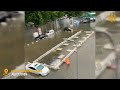 China is underwater! Streams of water drag cars and property, flash floods in Linyi