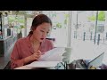 [ASMR] 카페에서 같이 공부할래?(음악있음) Studying together at a Cafe ASMR (Music)