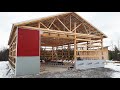 Pole Barn Build - Installing Metal Siding #1