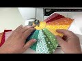 How to sew a Rainbow Sunset mug rug